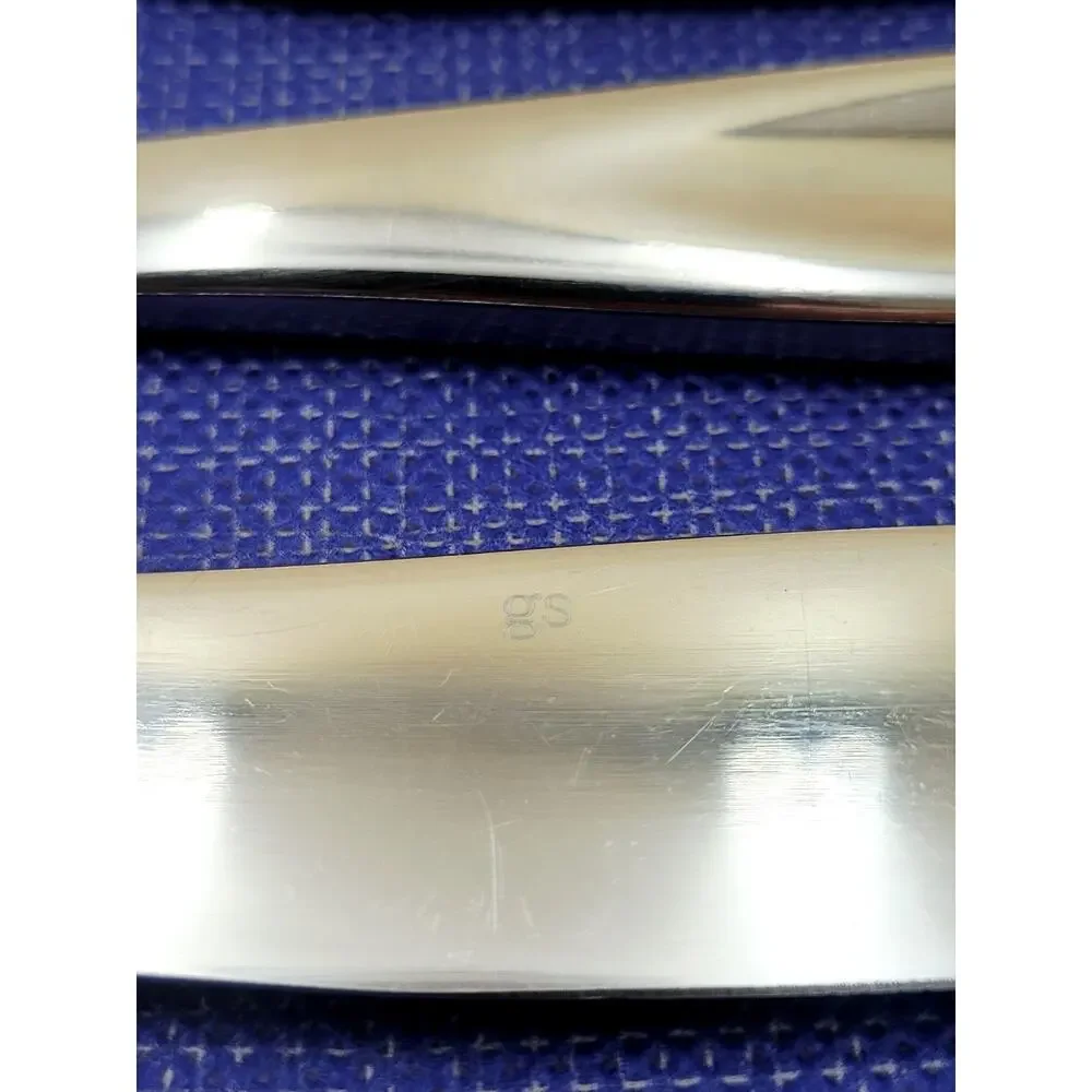 GS Gourmet Settings Set Of 4 Dinner Knives Concave GLOSSY Stainless